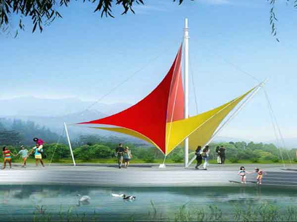 龍巖景觀<font color='red'>張拉膜結構</font>遮陽棚【生產廠家】